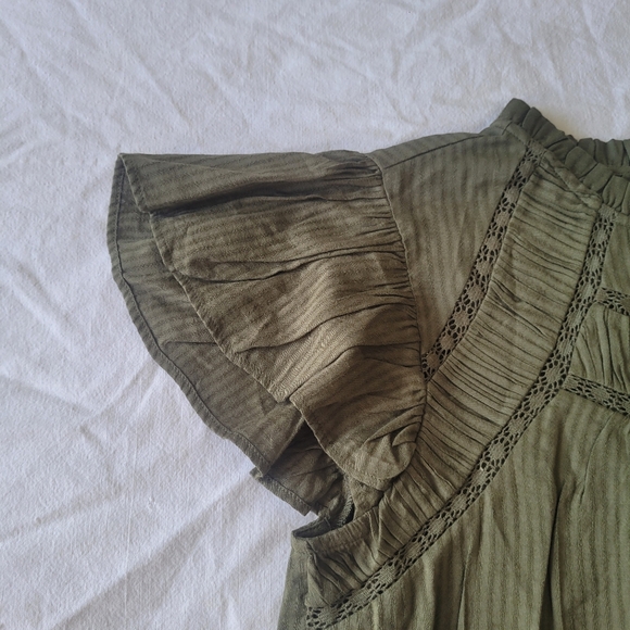 Loft Renaissance Victorian Steampunk Gothic Top Size Medium Mossy Green NWT - Picture 3 of 8